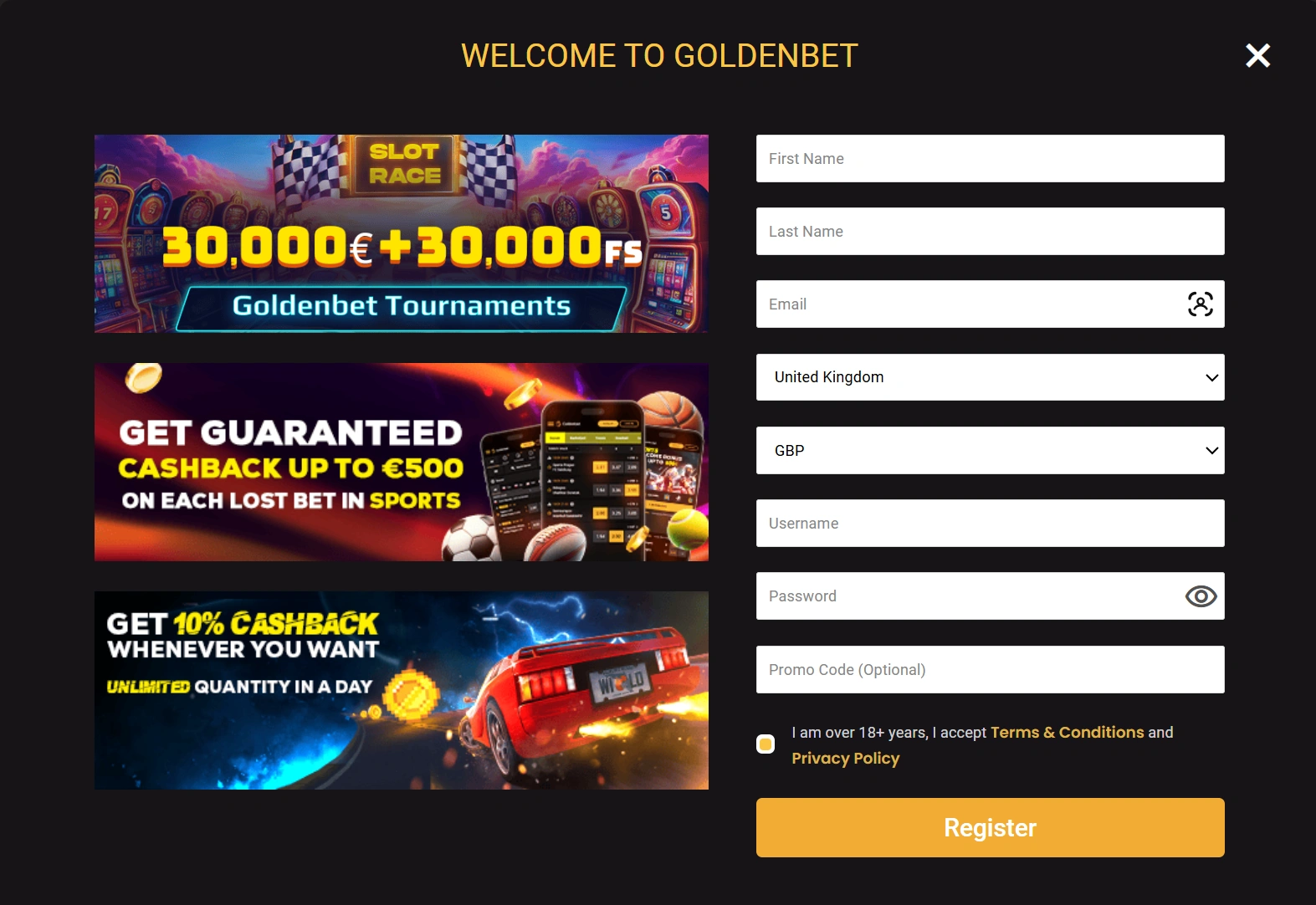 How to Register at Goldenbet